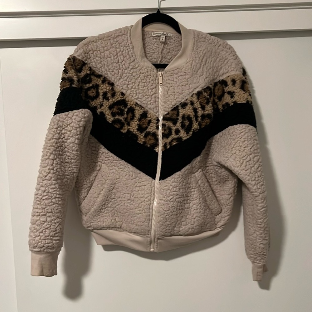 Sherpa fleece crop